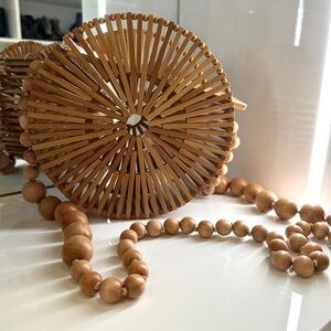 Cult Gaia Luna Bamboo Cutout Crossbody Bag